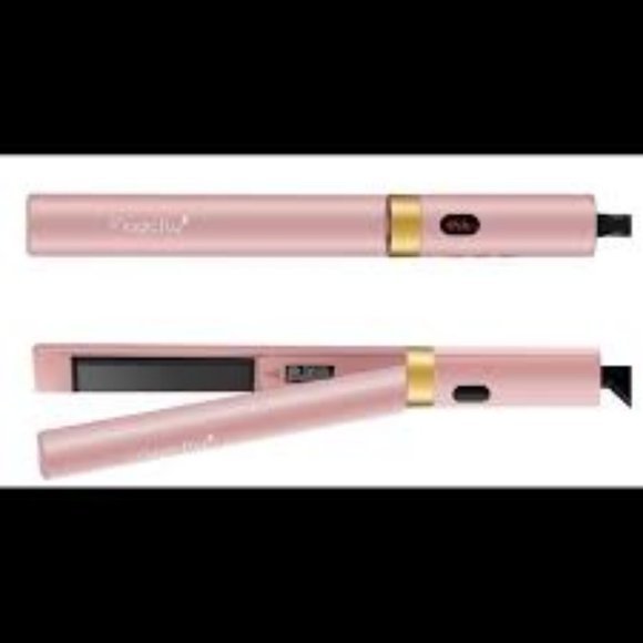 NEW MAGICFLY CERAMIC TOURMALINE IONIC FLAT IRON HAIR STRAIGHTENER PINK - Picture 5 of 10